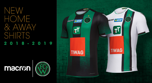 A Gradual Face Effect Elegant Stripes By Macron For 2018 19 Season Wacker Innsbruck Kits