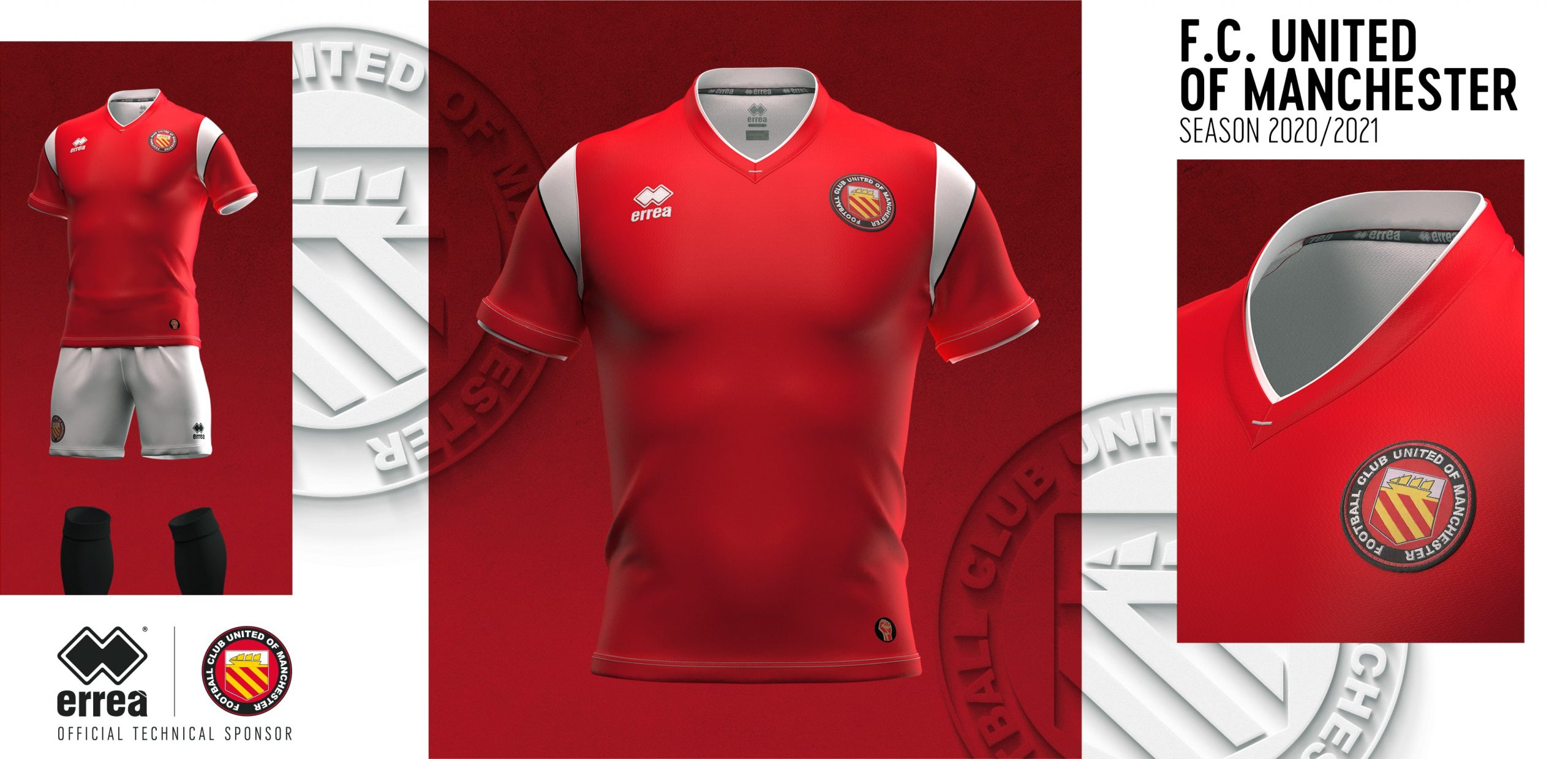 FC United of Manchester kit by Errea 