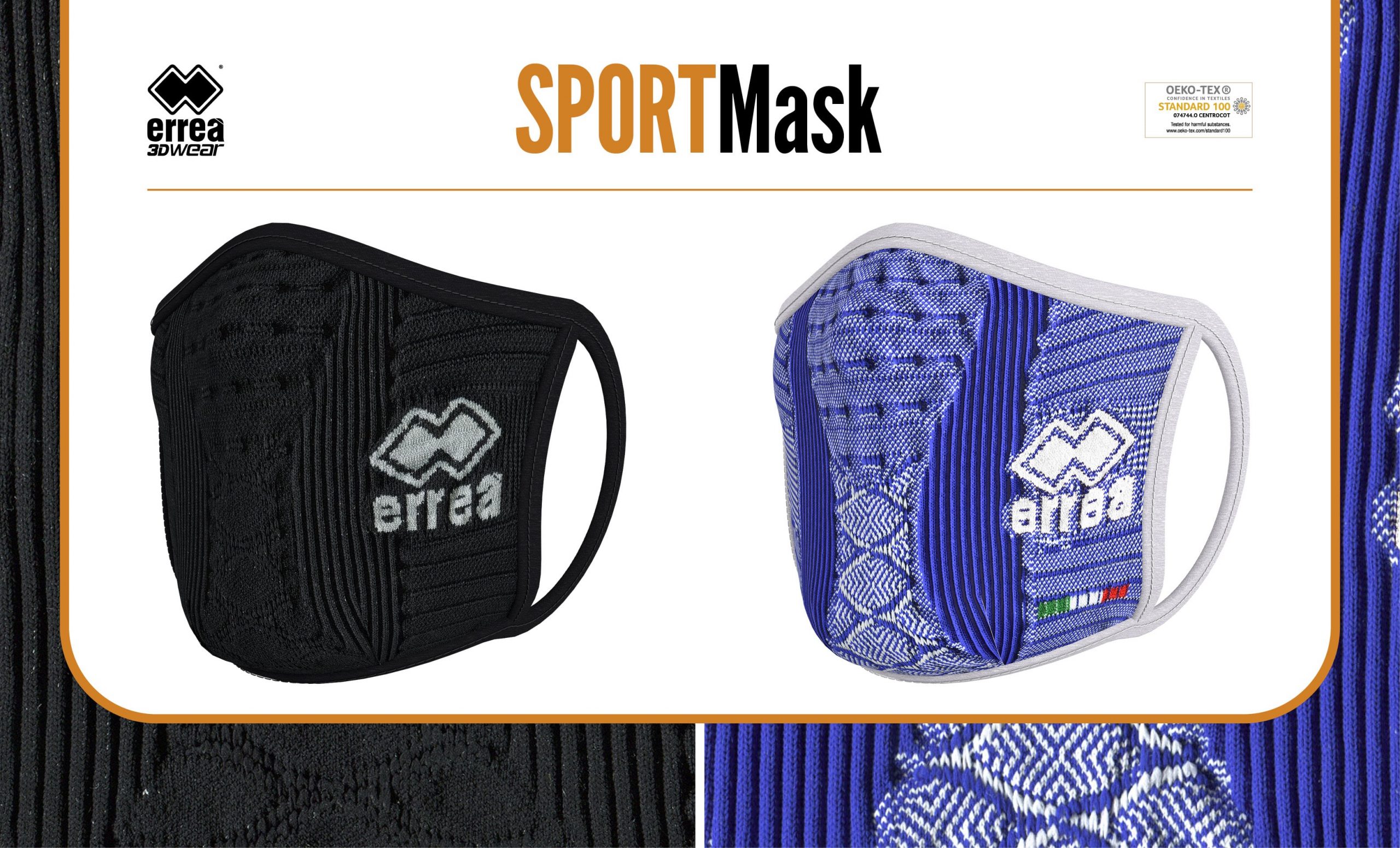 Errea Presents Sportmask The Ideal Antibacterial Mask For Sport