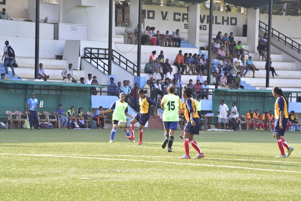 Goa Women's Football Festival Goa XI trash Spectrum Football Academy