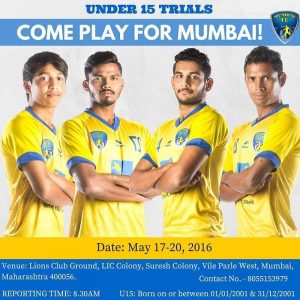 Mumbai FC Under-15 trials