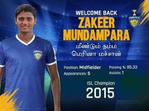 Chennaiyin FC - Zakeer Mundampara