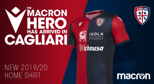 Macron Cagliari Calcio Training Shirt Cagliari 1920 Fan Jersey Trikot Gr.XL XXL 