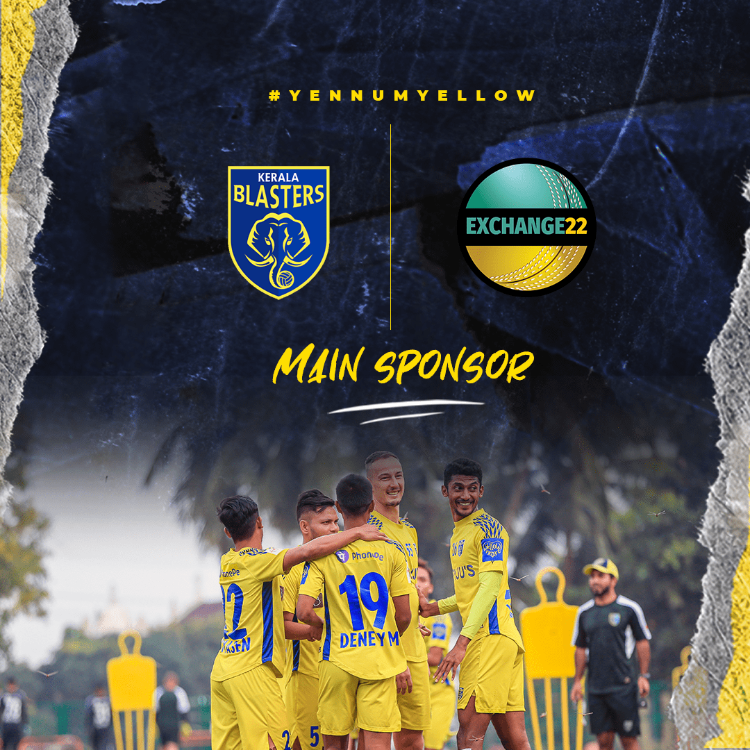 Kerala Blasters announce EXCHANGE22 as main sponsor for ISL8!