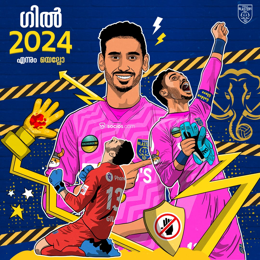 Kerala Blasters extend contract of goalkeeper Prabhsukhan Singh Gill!