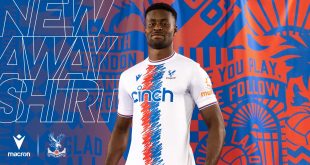 Red & Blue painted canvas for new Crystal Palace away kit by Macron!