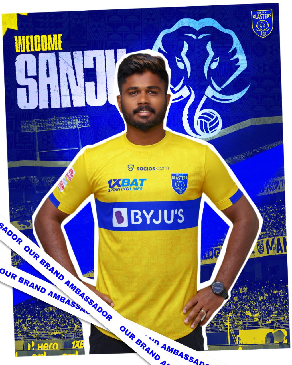 Kerala Blasters name India cricketer Sanju Samson as brand ambassador!