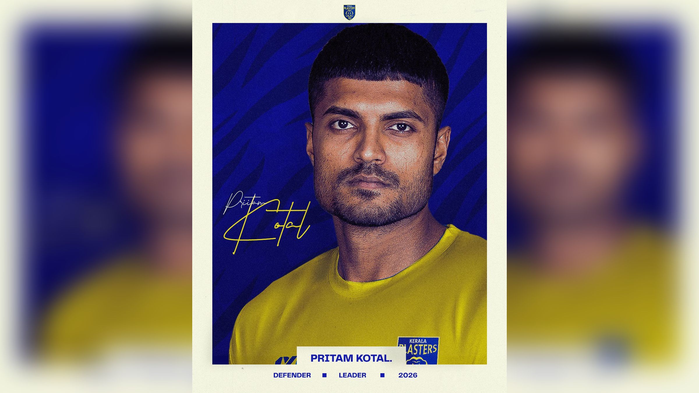 Kerala Blasters VIDEO Pritam Kotal marking his turf!