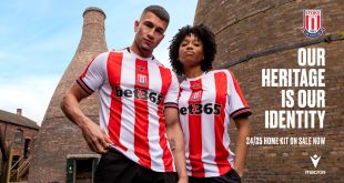 Macron’s new home kit for Stoke City FC is about its hometowns industrial past!